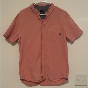 Vans Men's Coral Short Sleeve Button Down Shirt Size M